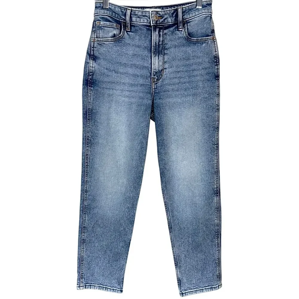 Abercrombie & Fitch High Rise Stretch Cotton Ankle Mom Jean Size 27/4R